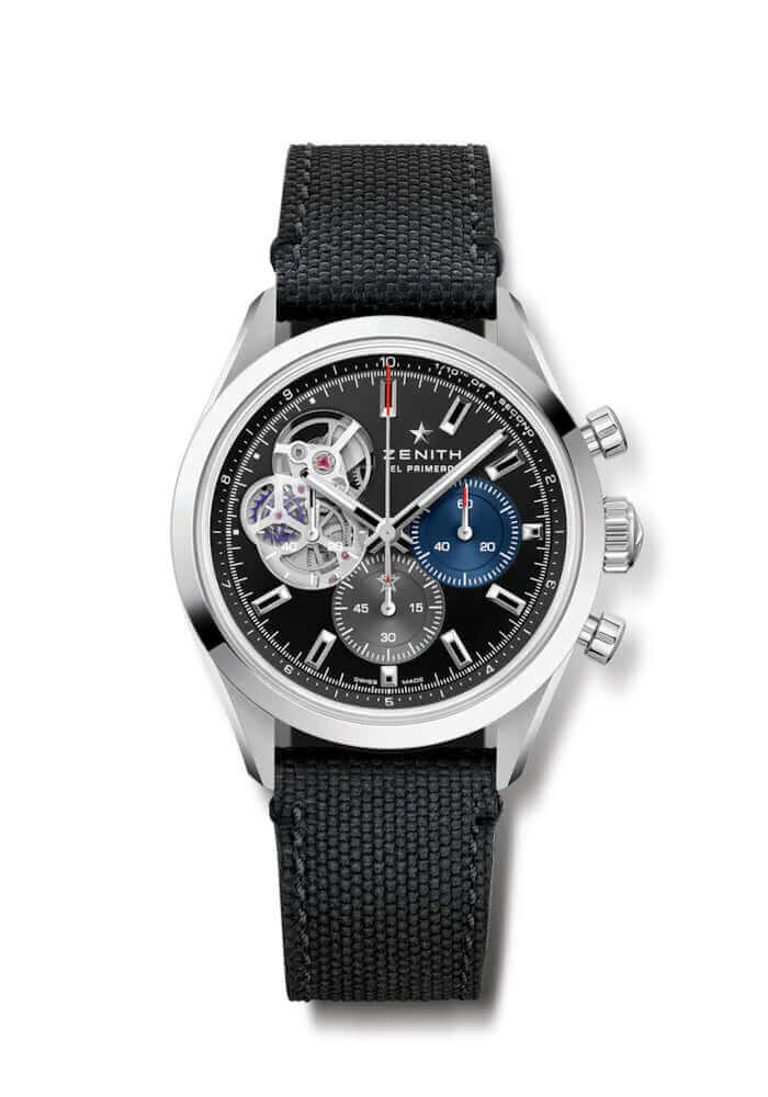 Zenith Chronomaster Open - Black Cordura (Black dial) Ref 03.3300.3604/21.C822 Bandiera Jewellers