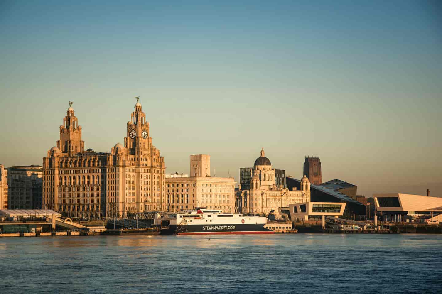Student Accommodation in Liverpool - Sunrise over Liverpool Waterfront and the River Mersey