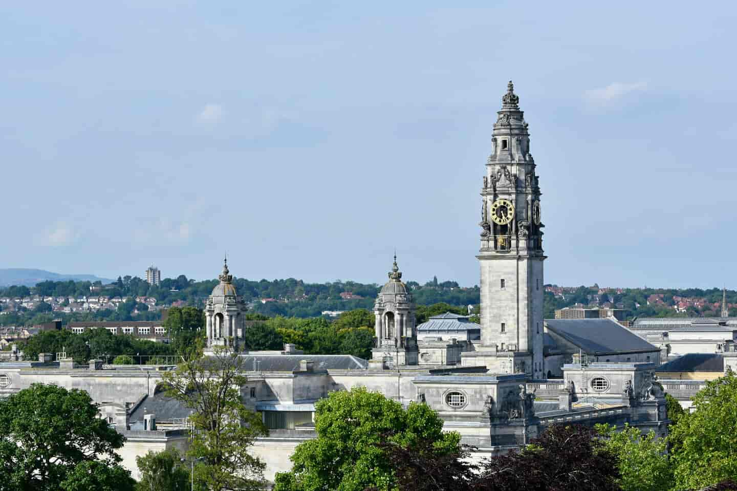 Student Accommodation in Cardiff - Cardiff City Hall clock tower
