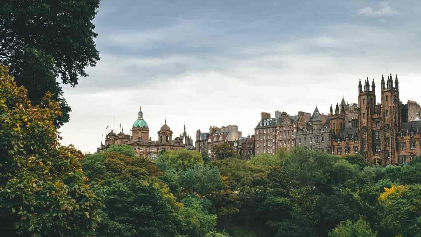 Student Accommodation in Edinburgh - Edinburgh Old Town beyond the trees