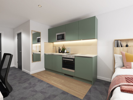 Silver Studio - Mid Floor Student flat to rent on Traffic Street, Nottingham, NG2
