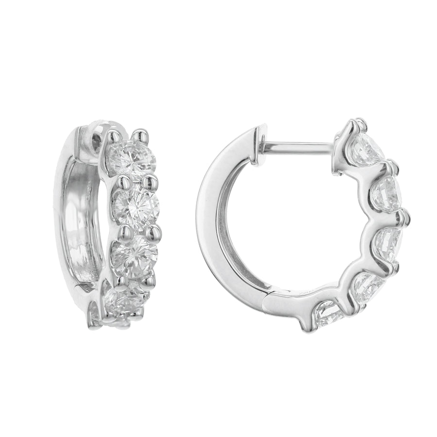 Diamond Hoop Earrings 1.50ct AER-16906 Bandiera Jewellers