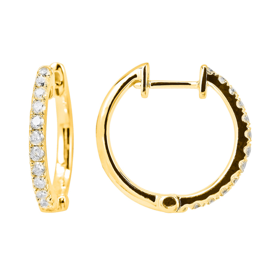 Diamond Hoop Earrings 0.31ct AER-9847-18KT-Y Bandiera Jewellers