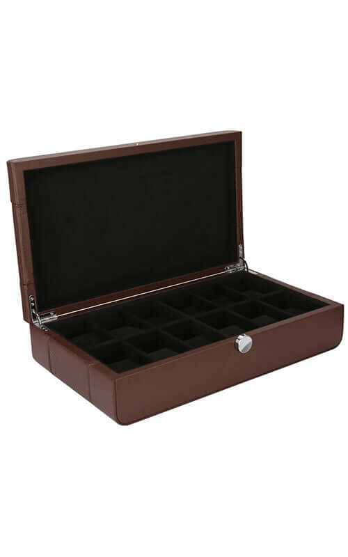 Benson Black Series 12 Watch Case LWB.12 Dark Brown | Bandiera Jewellers Toronto and Vaughan