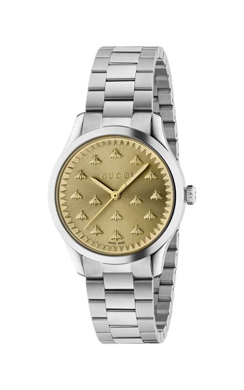 GUCCI G-Timeless Gold Laquered Multi-Bee Watch YA1265035 Bandiera Jewellers