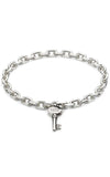 Gucci Trademark Silver Bracelet with Key YBA796345001 Bandiera Jewellers