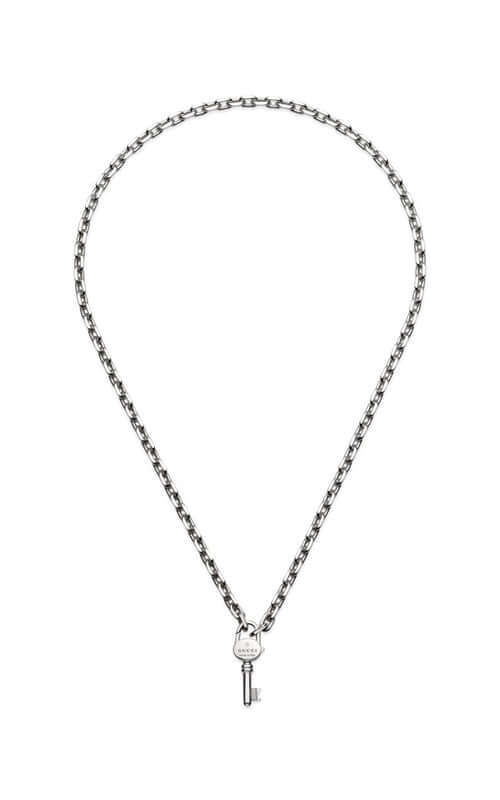 GUCCI Trademark Silver Necklace with Key YBB79634300100U Bandiera Jewellers