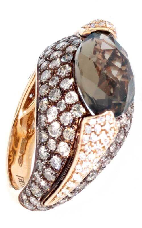 Mimi Jasmine Rose Gold, Smoky Quartz and Diamonds Ring (A235CF8MB) | Bandiera Jewellers Toronto and Vaughan