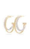 Marco Bicego Masai Earrings 2 Row Gold & Diamonds OG412-B-YW Bandiera Jewellers