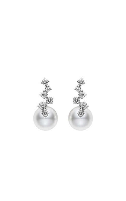 Mikimoto Akoya Cultured Pearl & Dia Earrings MEH10024ADXW Bandiera Jewellers