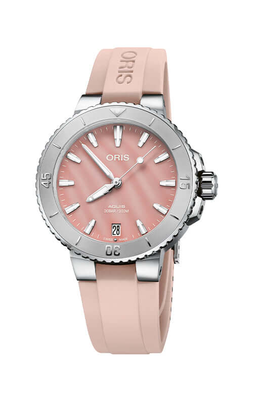 Oris Aquis Date Mother of Pearl Watch 01 733 7770 4158-07 4 18 66FC Bandiera Jewellers