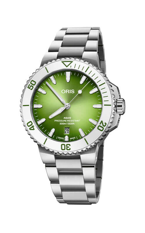 Oris Aquis Date Watch 01 733 7787 4137-07 8 22 04PEB Bandiera Jewellers