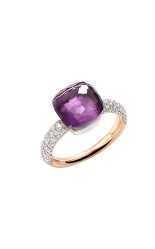 Pomellato Nudo Classic Amethyst and Diamond Ring PAC0040O6WHRDB0OI Bandiera Jewellers