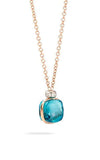 Pomellato Nudo Pink Gold London Blue Topaz and Diamond Necklace PCC2022O6WHRDB0TL Bandiera Jewellers