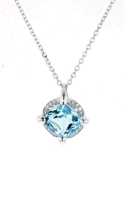 Mimi Cocktail White Gold, Blue Topaz and Diamonds Pendant (P561B015B) | Bandiera Jewellers Toronto and Vaughan