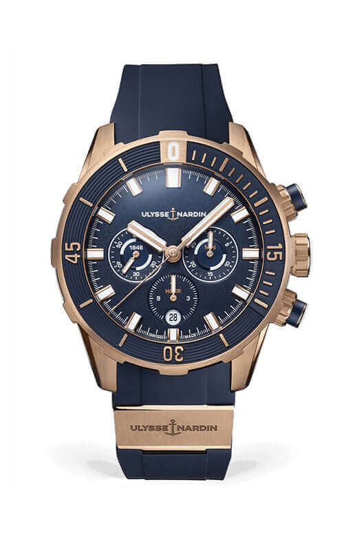 Ulysse Nardin Diver Chronograph Watch 1502-170-3/93 Bandiera Jewellers